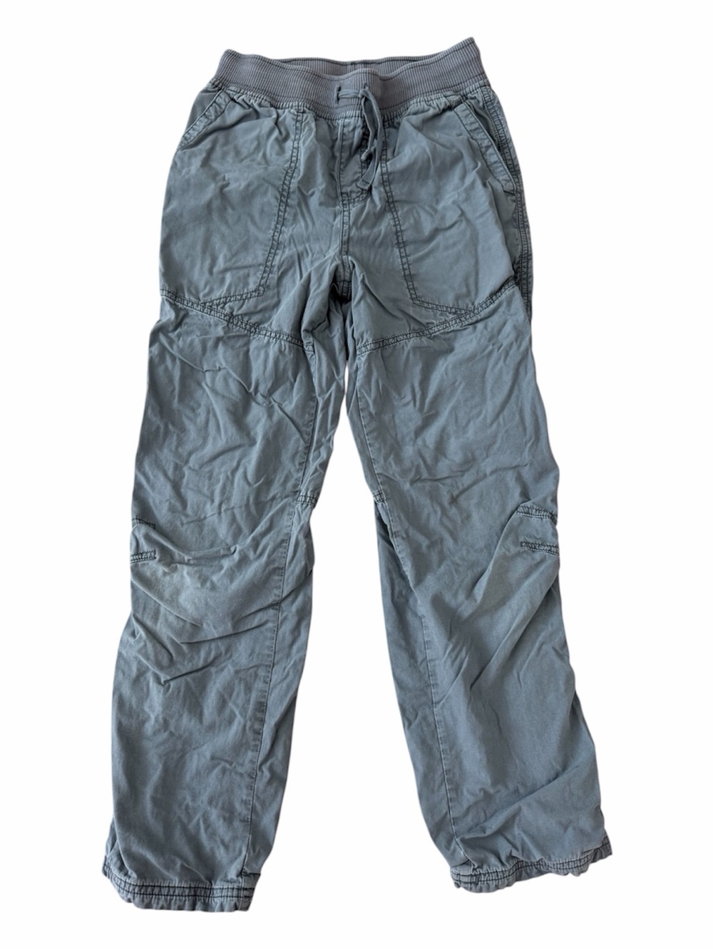 Tea Collection Boys Size 14 Gray Cargo Pants Elastic Waist Jogger Utility Cargo